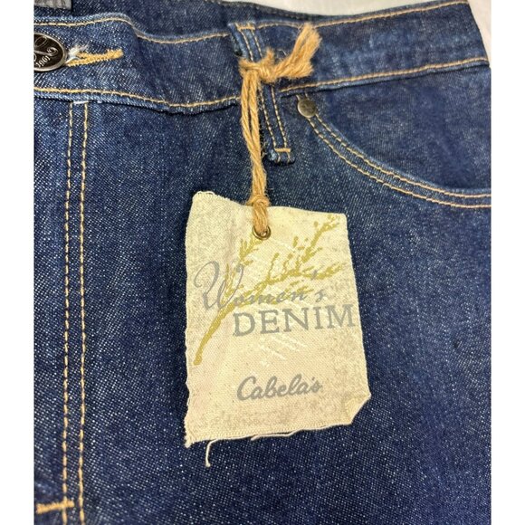 Cabela's Womens Denim Jeans With Flannel Lining Size 16 Long Dark Wash New - Picture 5 of 8